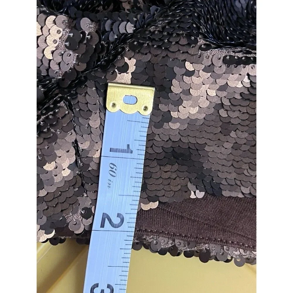 NWT Free People Sequin Shorts Gold Brown Sz Small